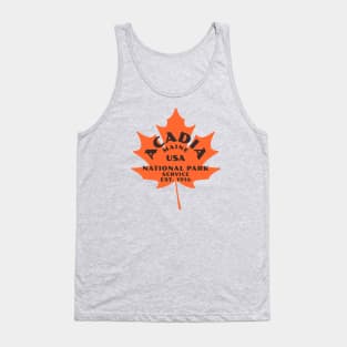 Acadia National Park Maple Leafe Logo Tank Top